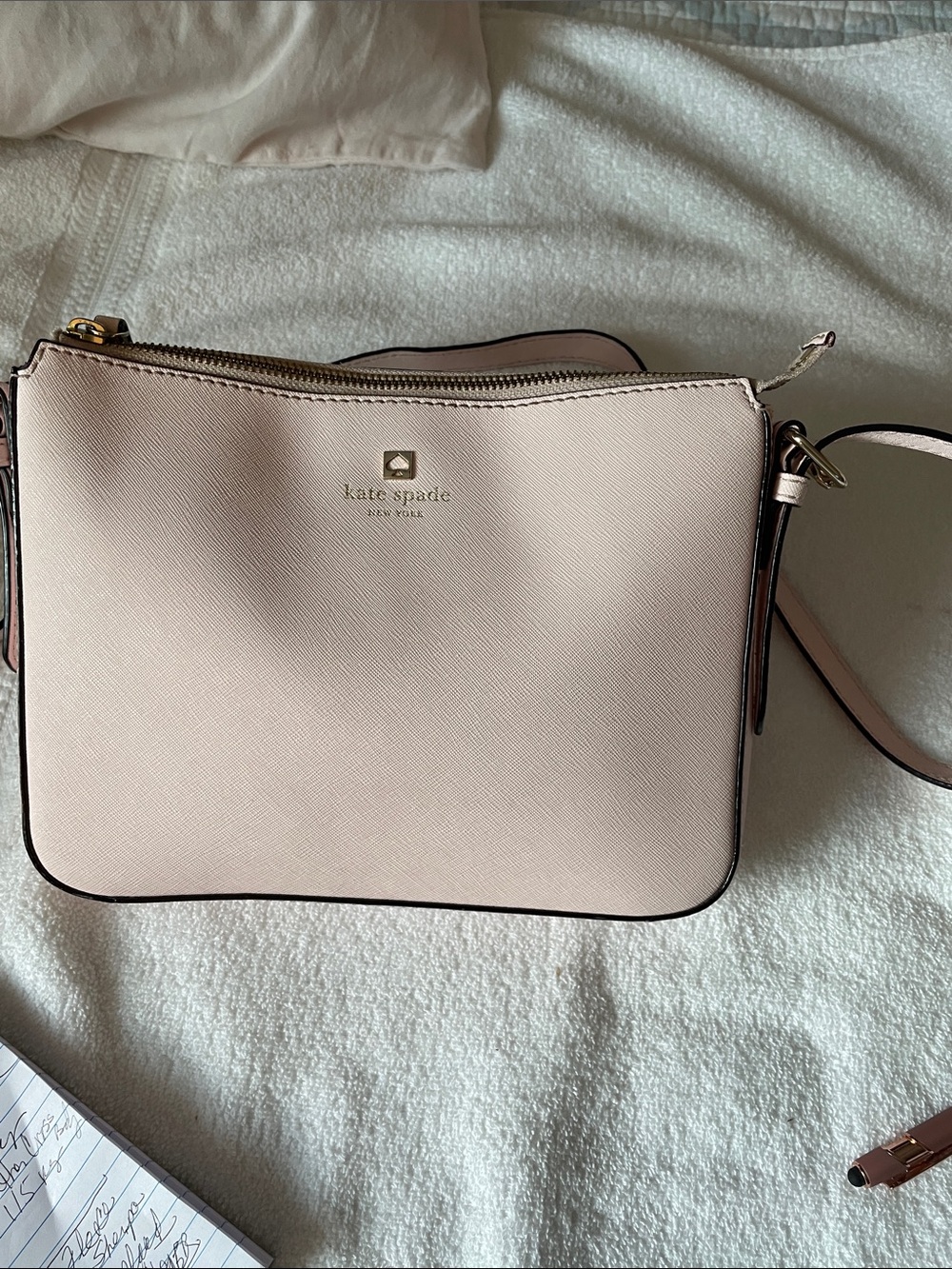 kate spade Pale Blush Saffiano Crossbody Bag